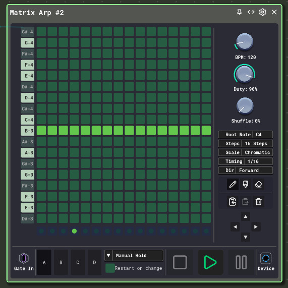 Matrix Arp on the Workbench