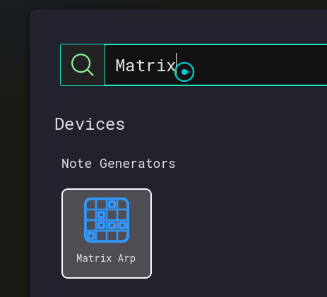 Search for Matrix Arp in Start Menu